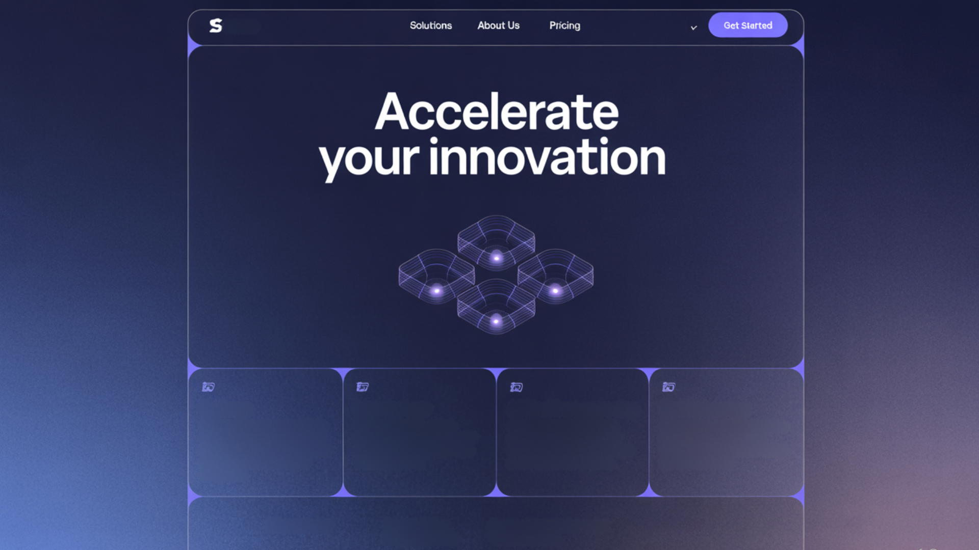 Example 3: Tech Startup Website (Blue–Indigo–Purple)