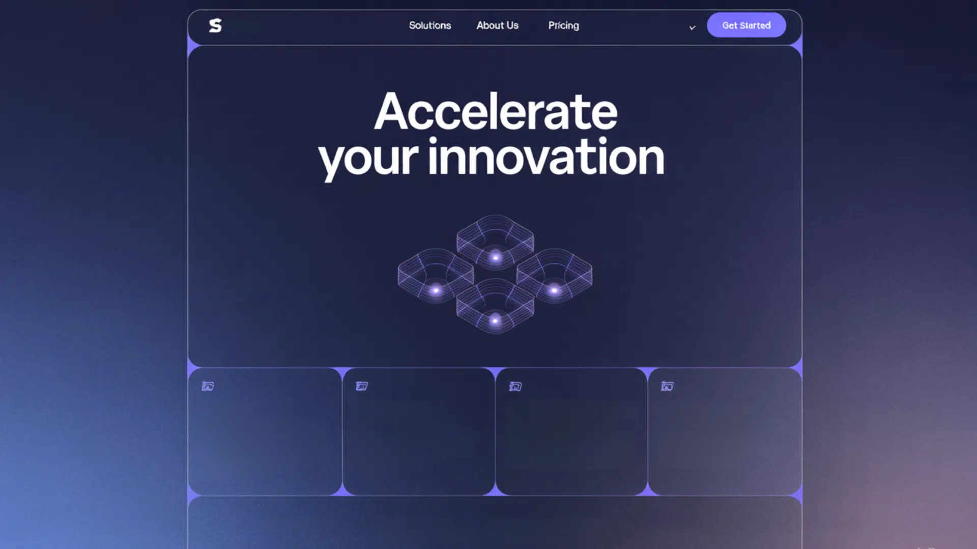 Example 3: Tech Startup Website (Blue–Indigo–Purple)