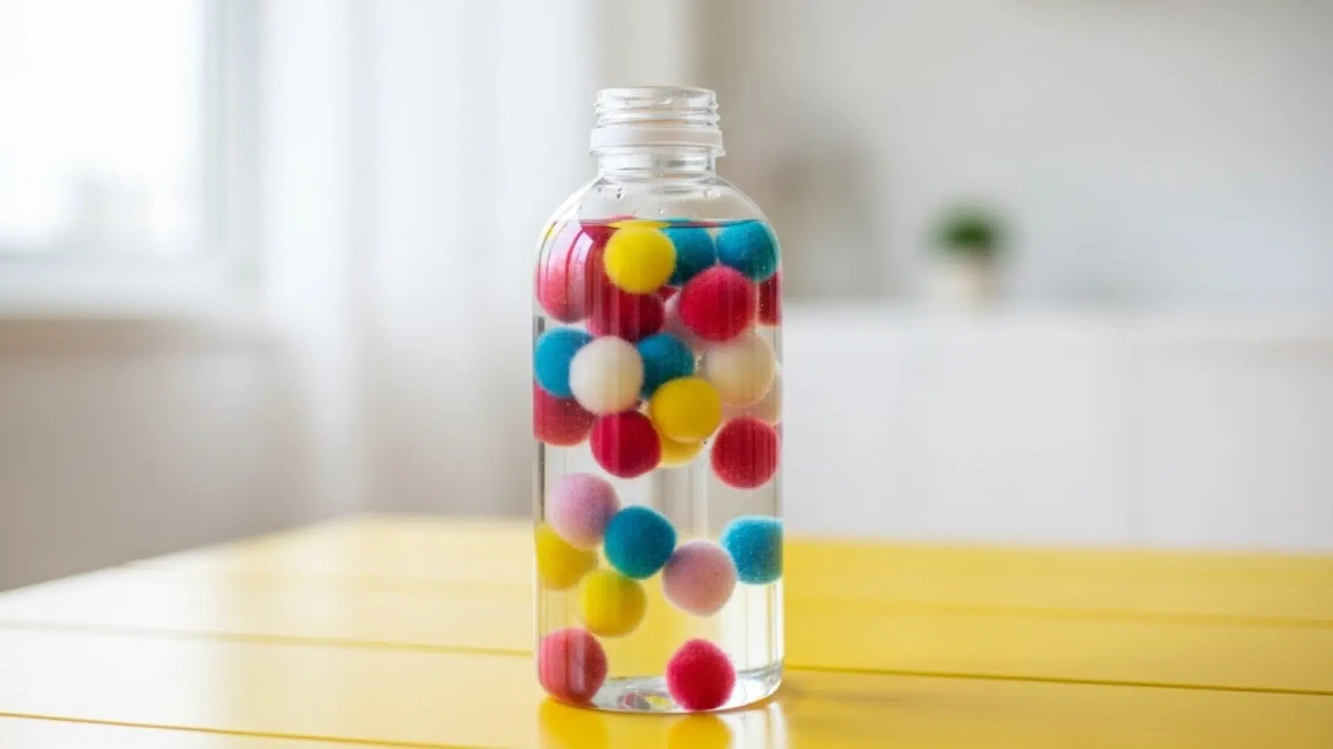 Floating Pom-Poms Bottle