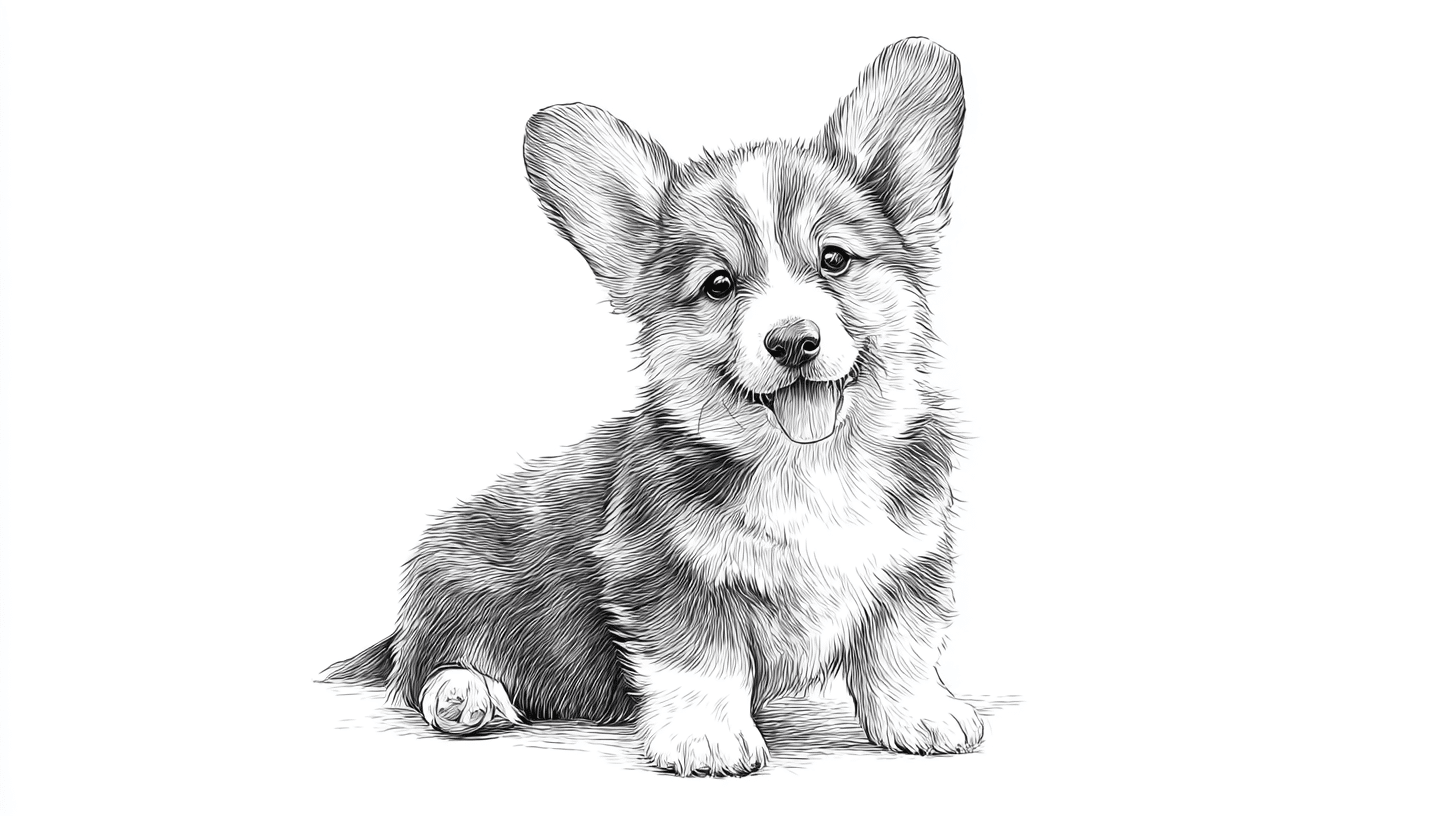 Floppy-Eared Corgi Puppy