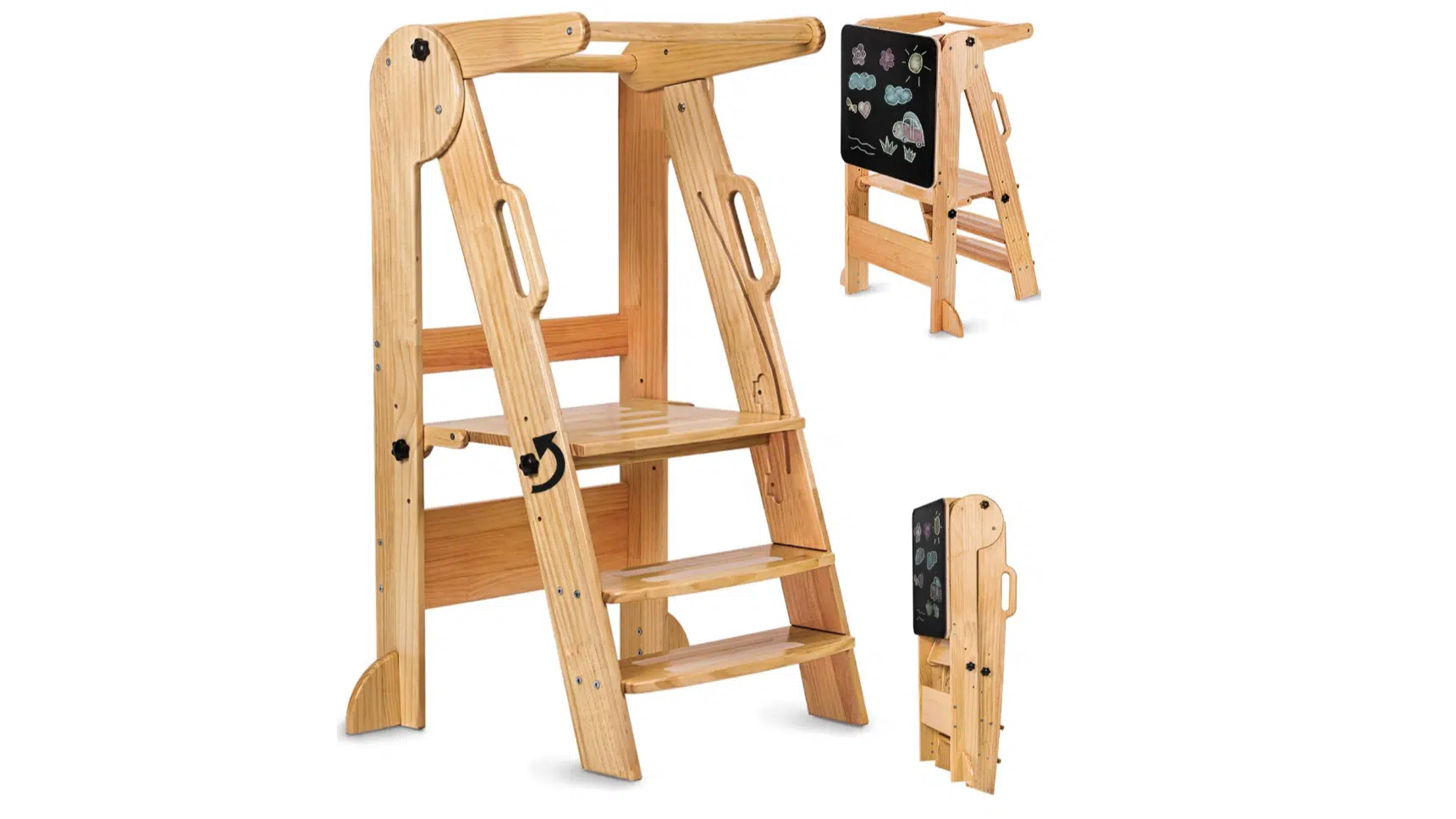 Foldable_Montessori_Learning_Tower_with_Chalkboard