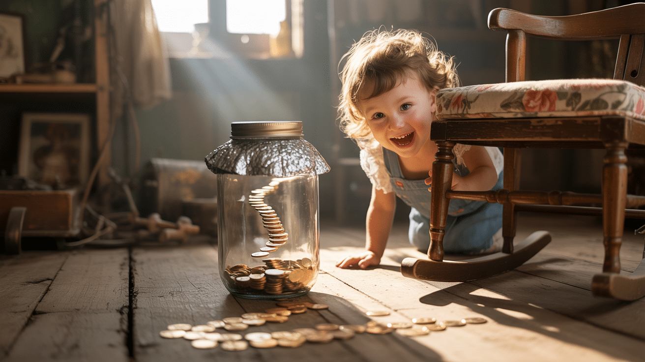 Gold Coin Pathway to a Jar Trap