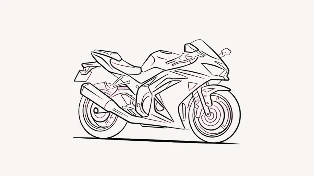 How to Draw a Motorcycle Easy in Just a Few Steps