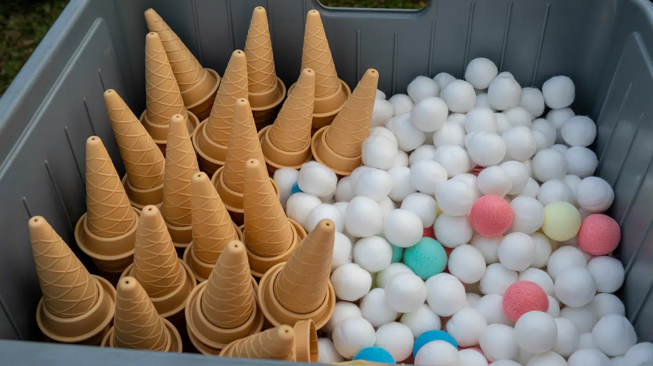 Ice Cream Cone Counting with Cotton Balls