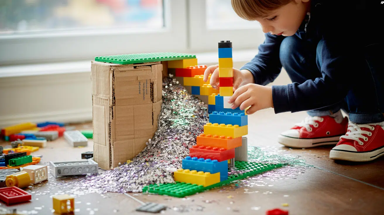 Lego Staircase to a Glittery Pit