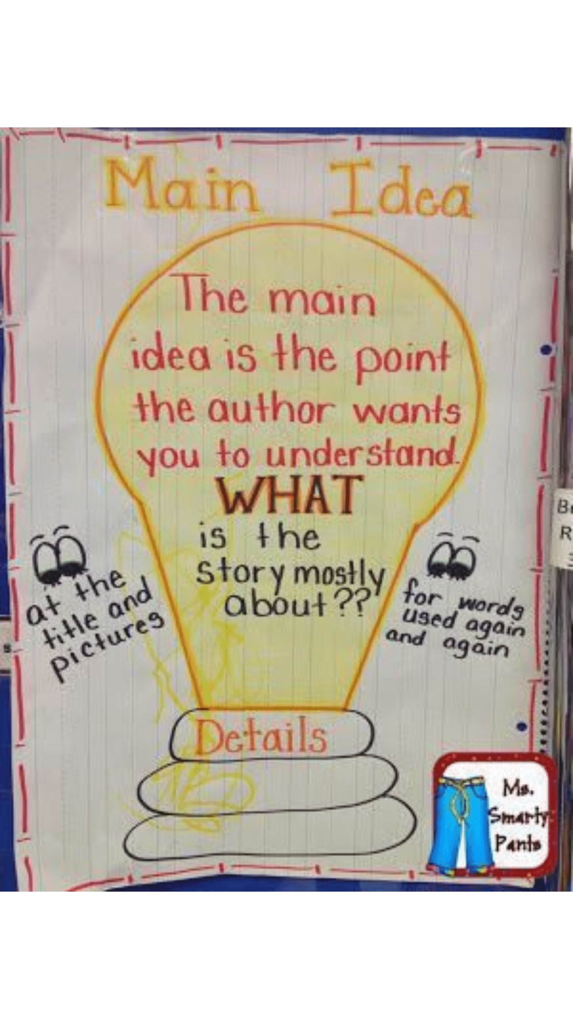 . Main Idea Bulb Chart