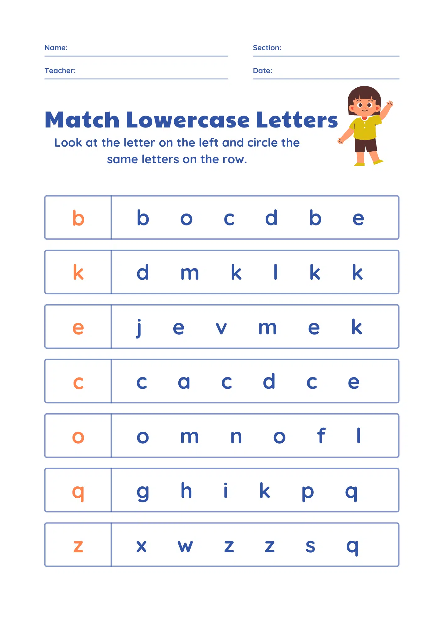 Match Lowercase Letters