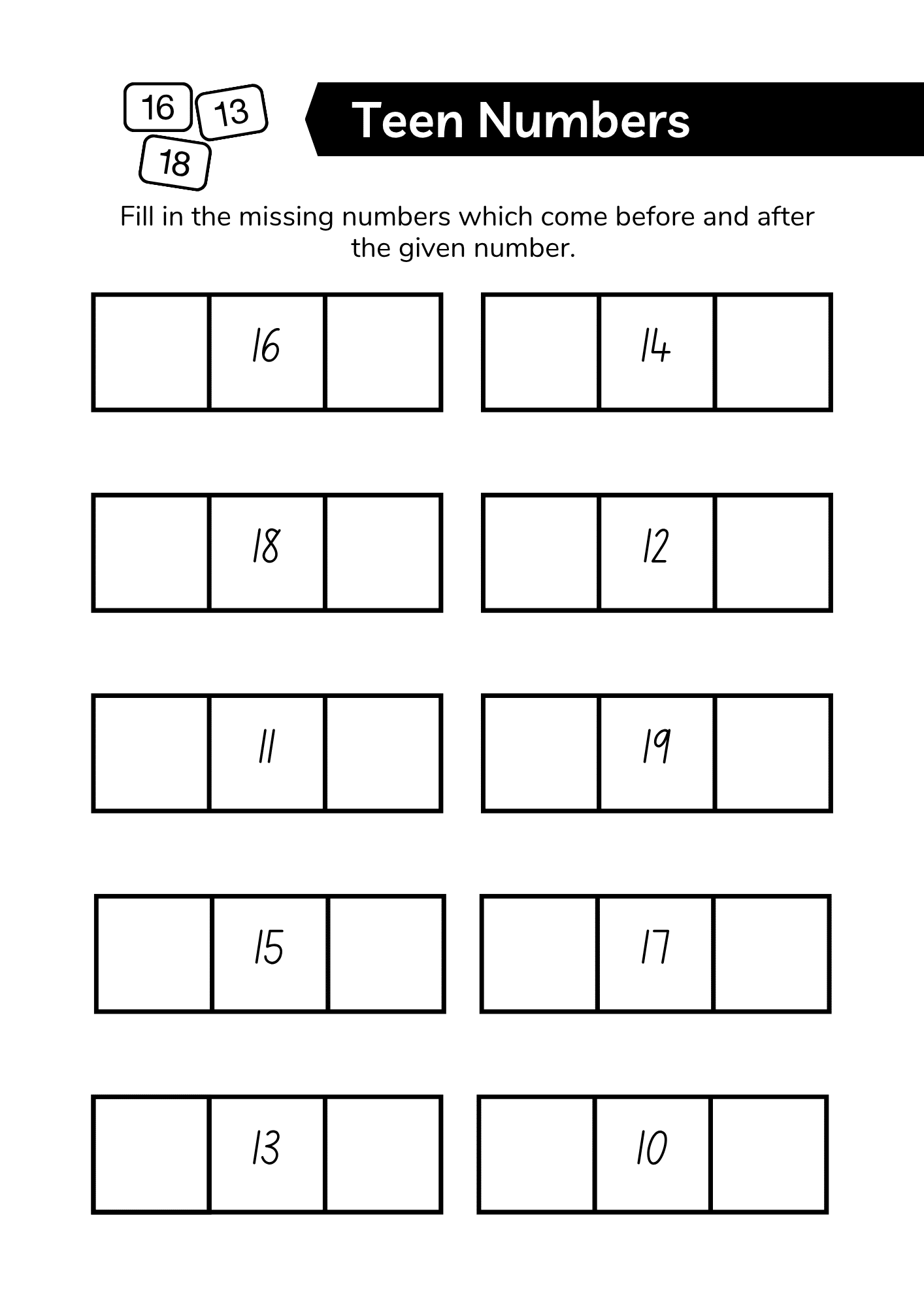 Missing Teen Numbers