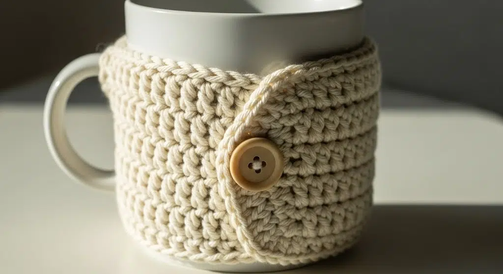 Mug Cozy with Button Loop