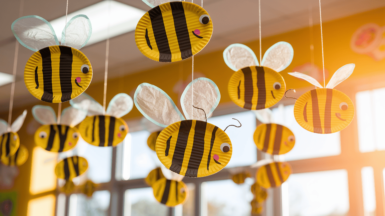 Paper Plate Bees
