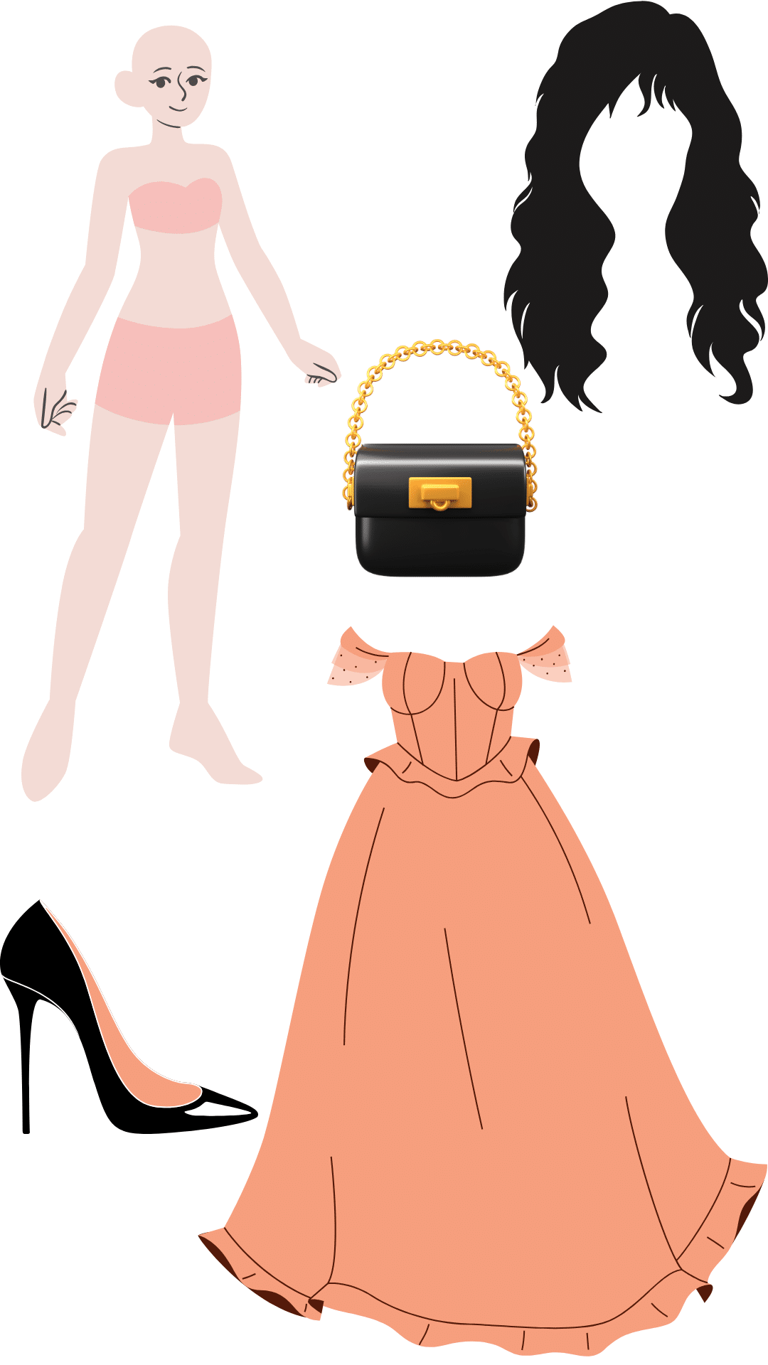 Peach Dress