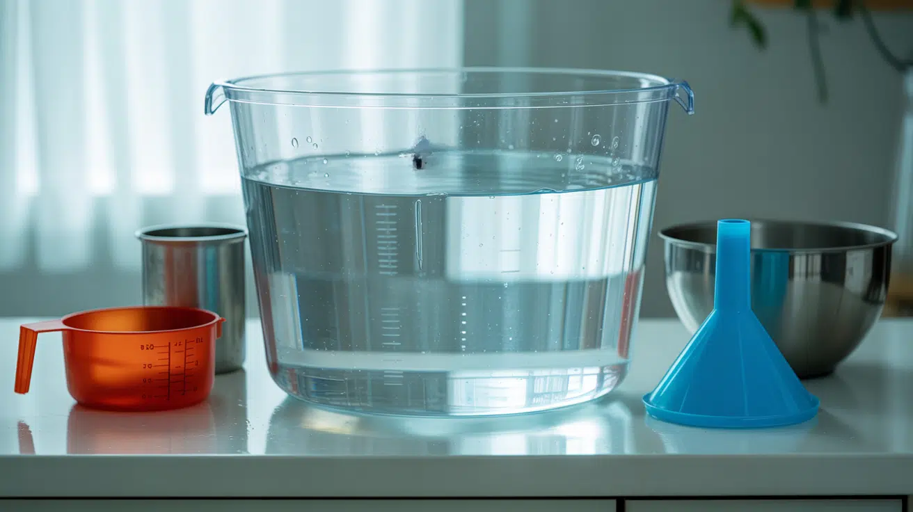 Pour-and-Fill Water Bin with Funnels