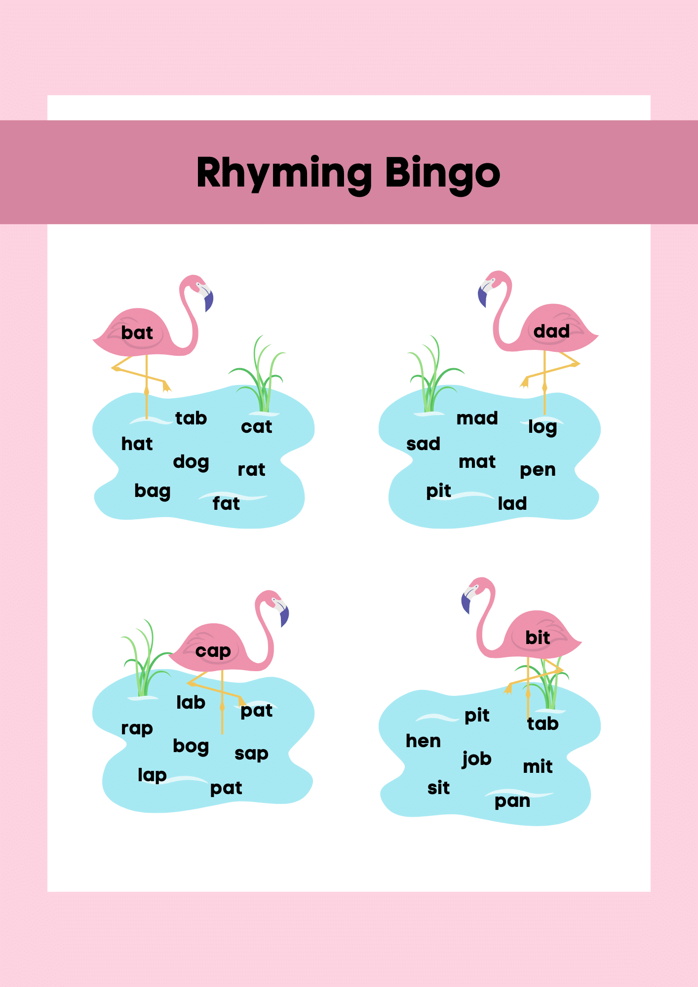 Rhyming Bingo