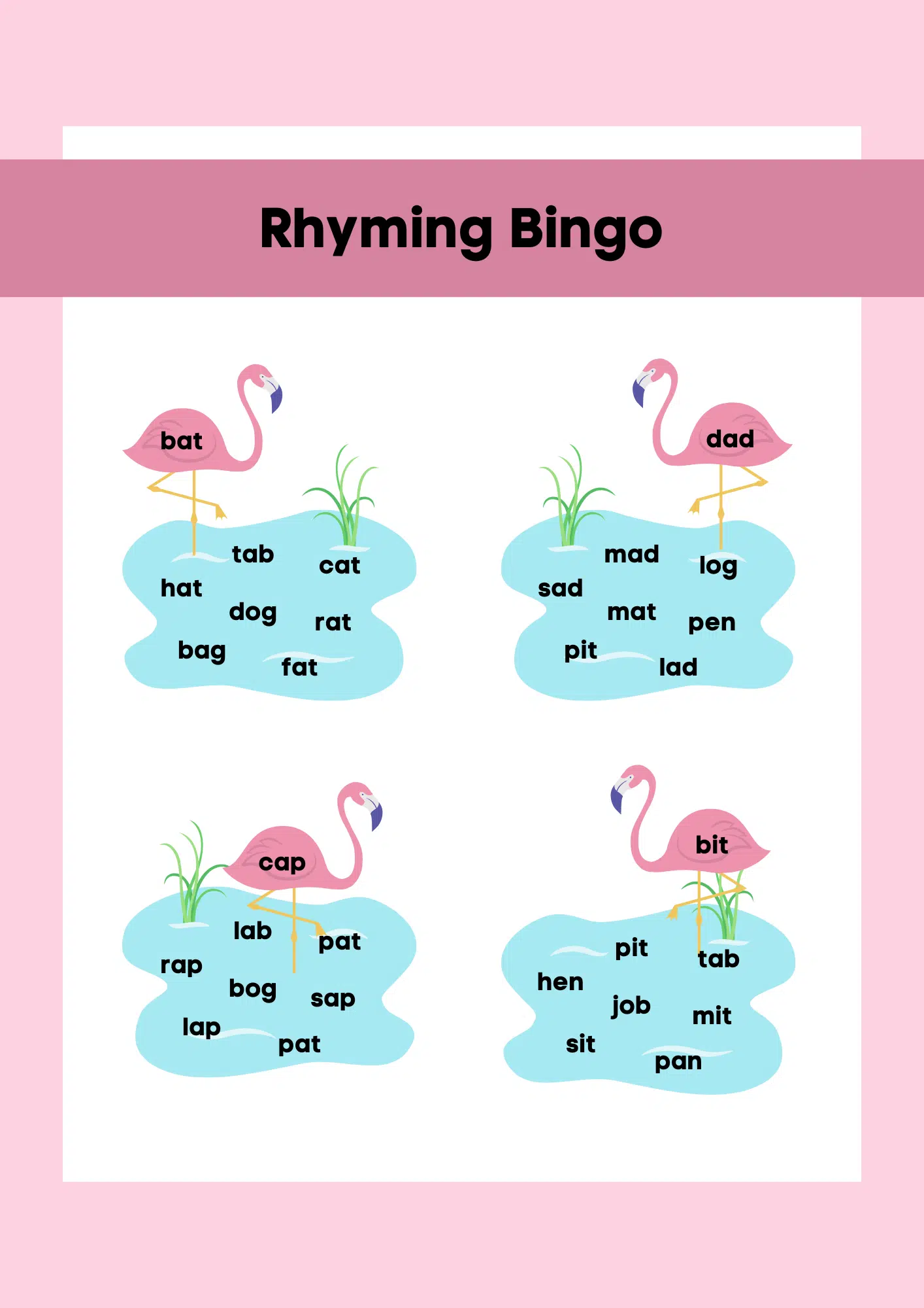 Rhyming Bingo