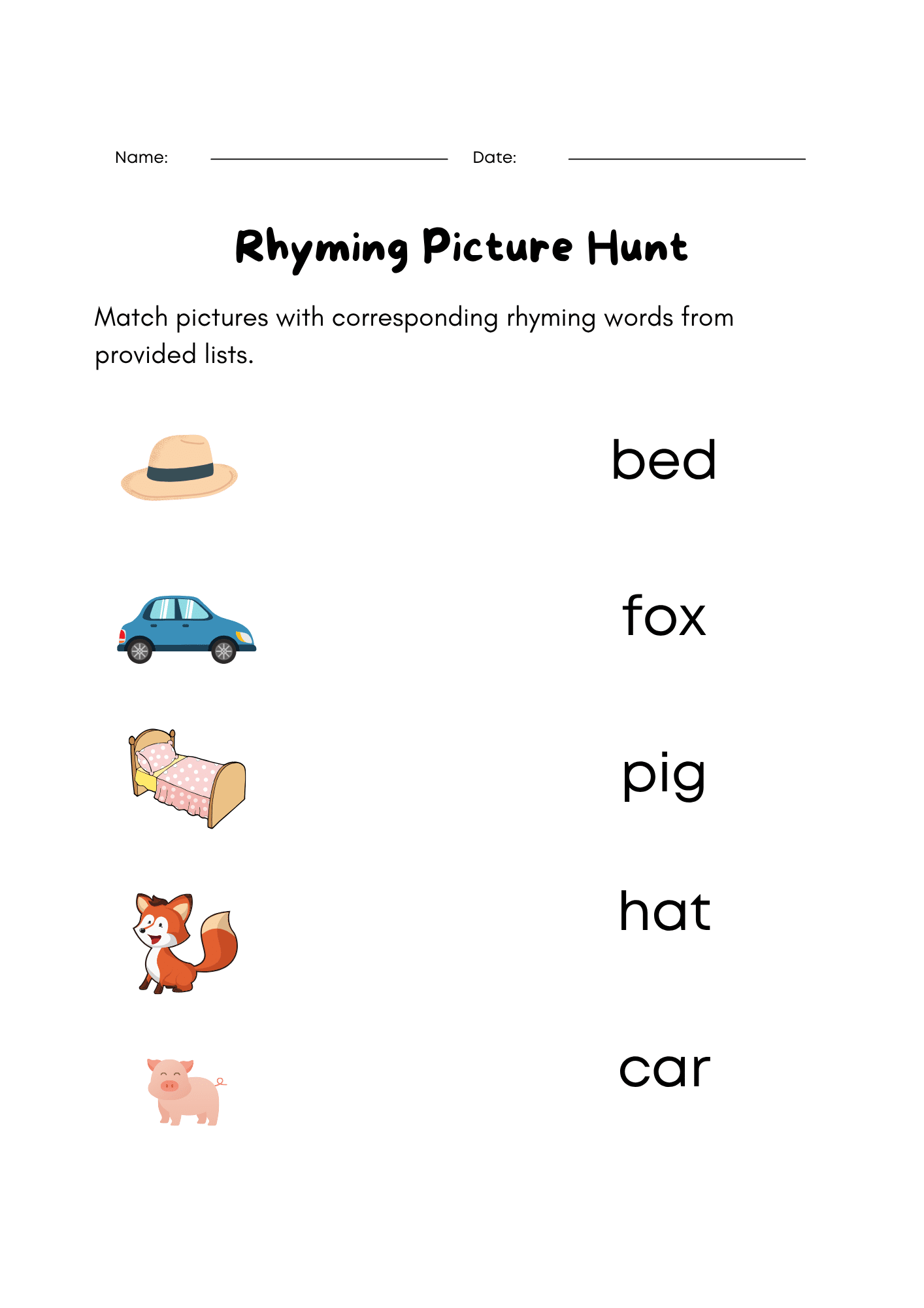 Rhyming Picture Hunt