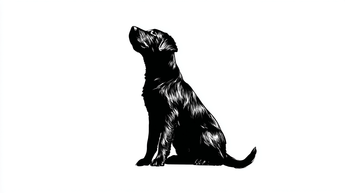 Sitting Dog Silhouette