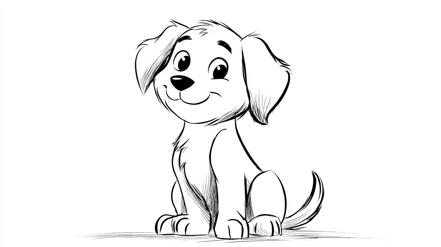 Smiling Puppy with Floppy Ears