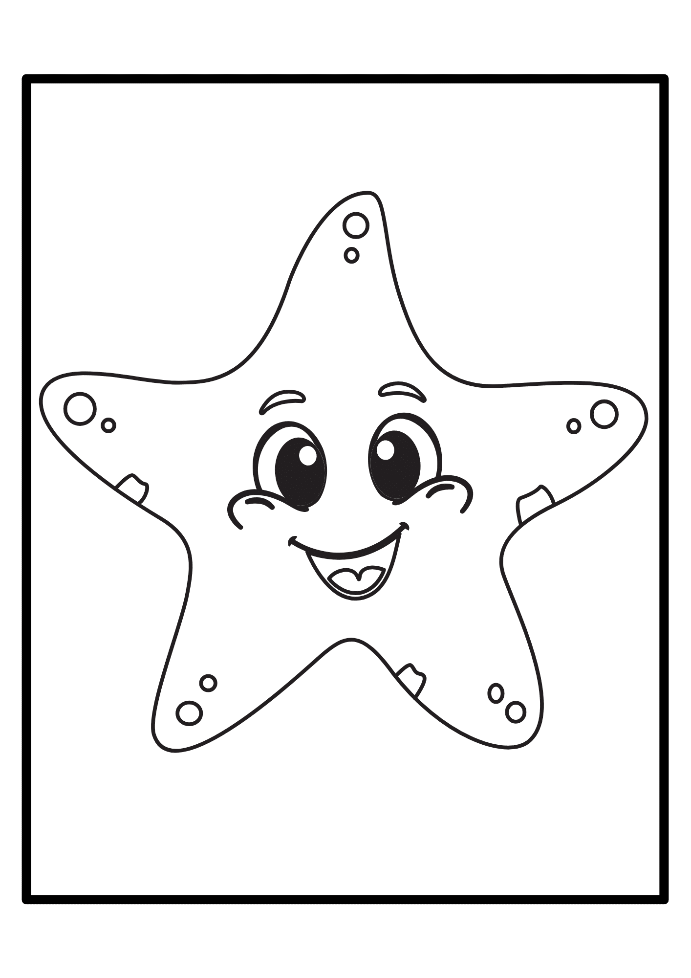 Smiling Cartoon Starfish