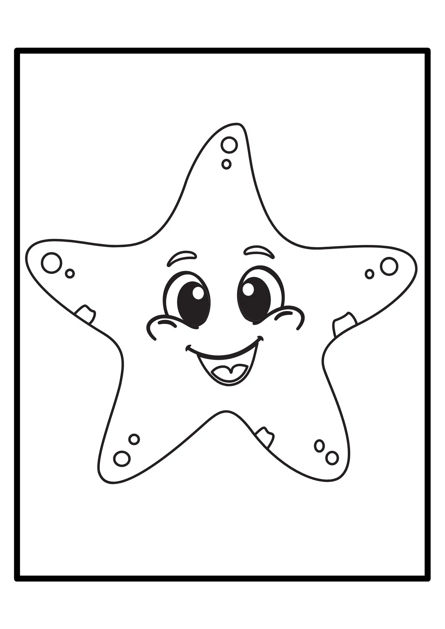 Smiling Cartoon Starfish