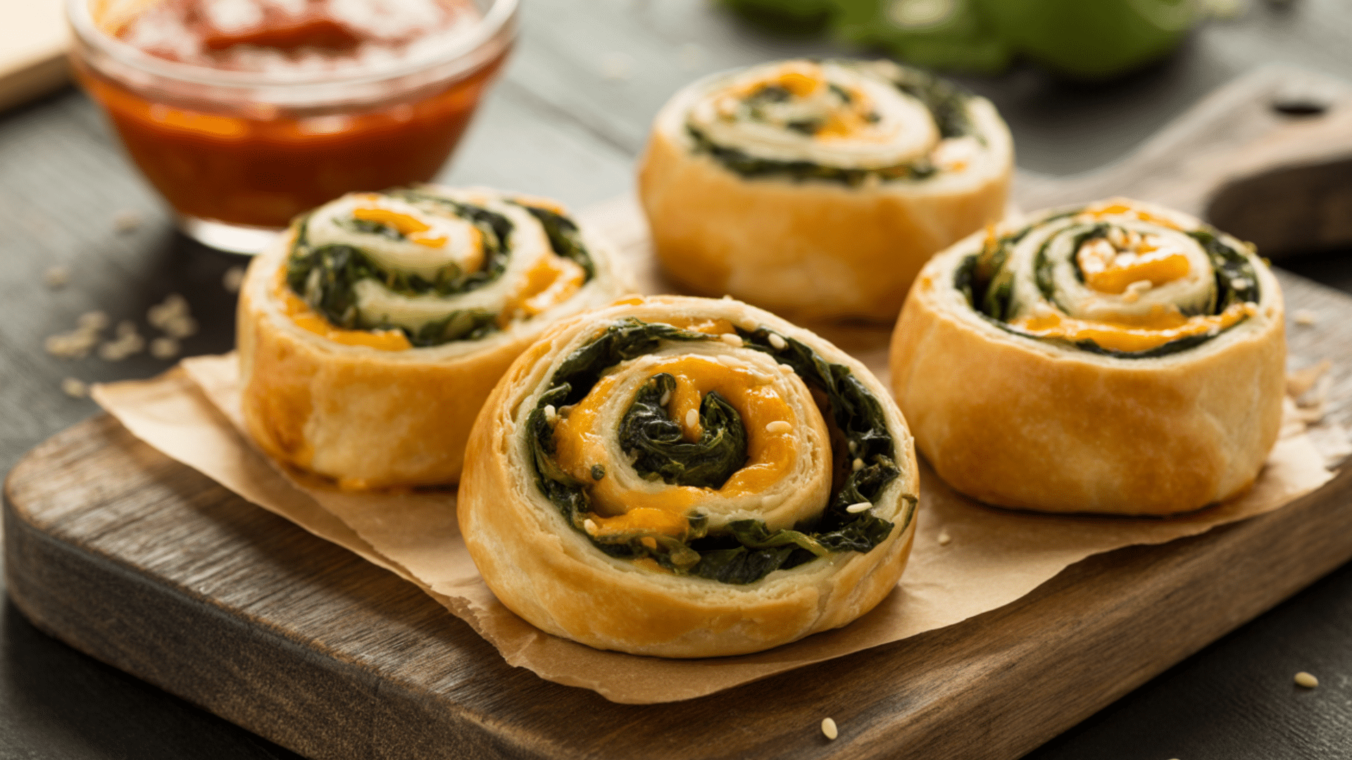 Spinach and Cheese Pinwheels