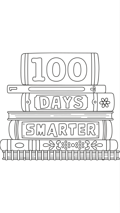 Stack_of_Books_Saying_100_Days_Smarter