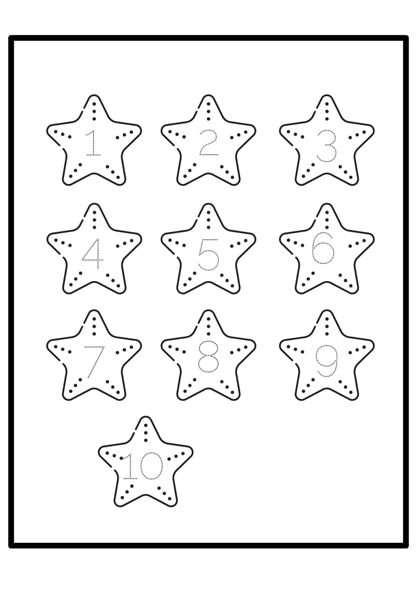 Starfish Number Tracing