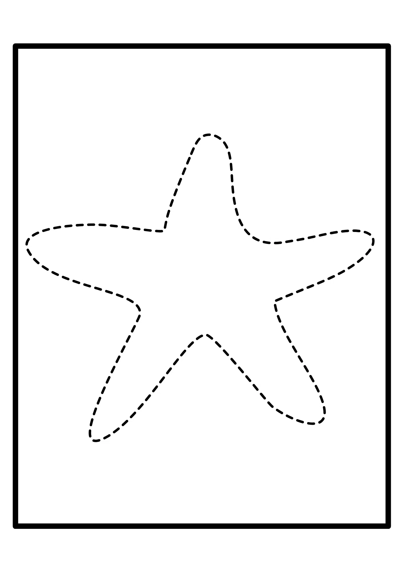Starfish Tracing Template Dotted
