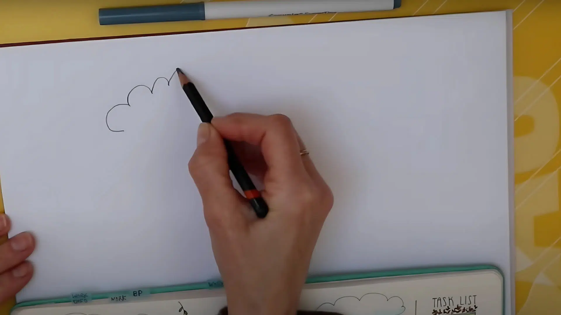 Step 1: Sketch Lightly with a Soft Pencil