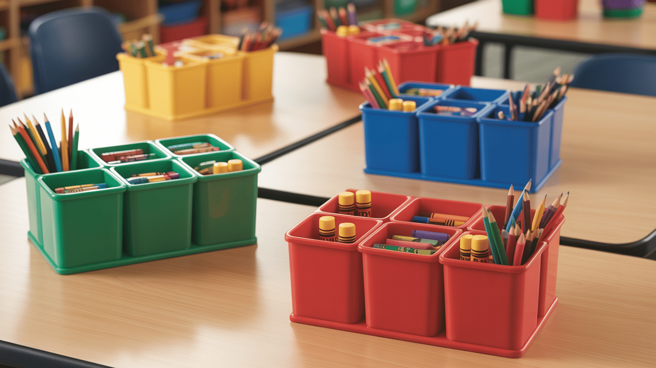 Student Supply Caddies for Quick Transitions