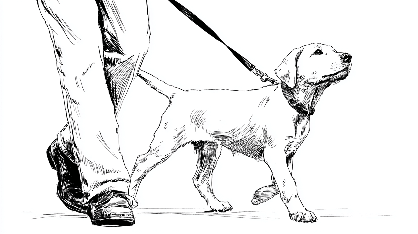 Walking Beside the Owner