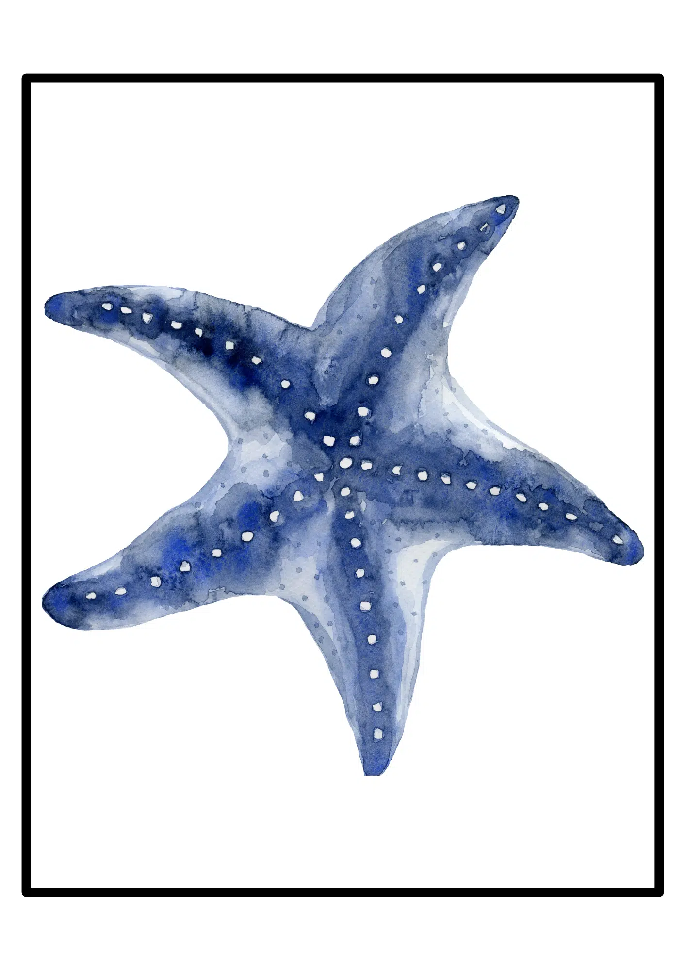 Watercolor Fill Starfish