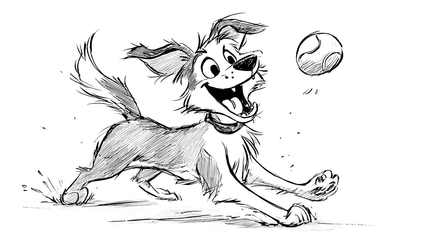 a Dog Playing with A Ball or Toy