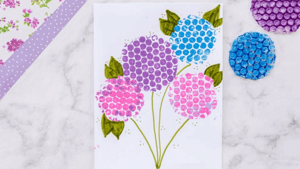 bubble wrap painting