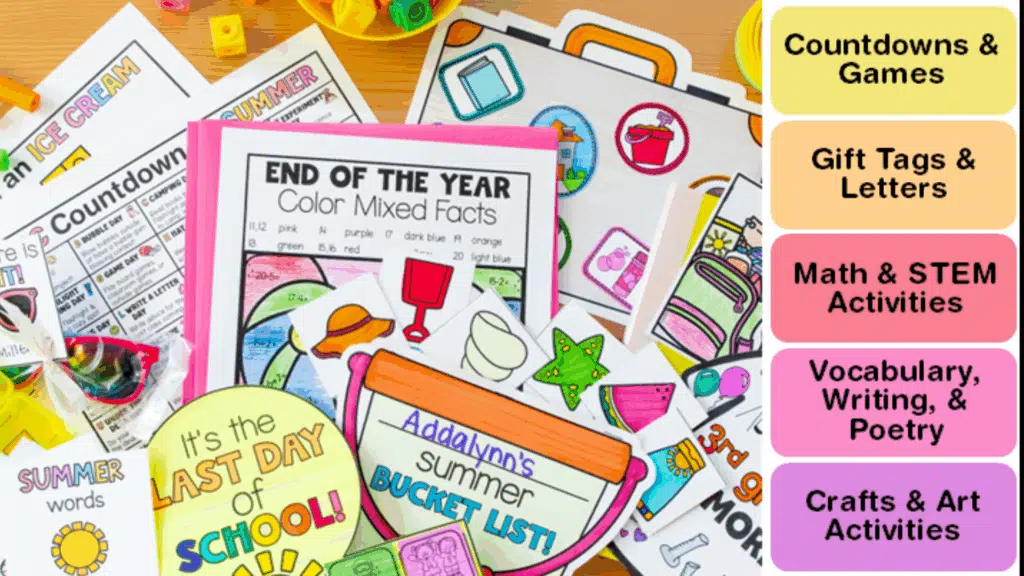 end of the year activities