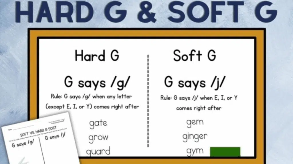 hard and soft g words