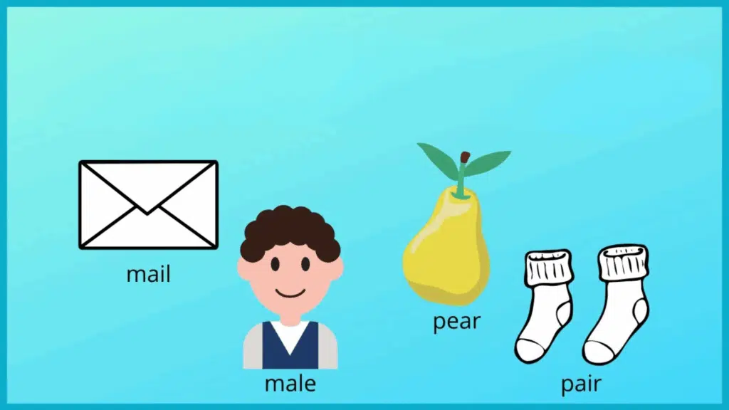 homophones sentences