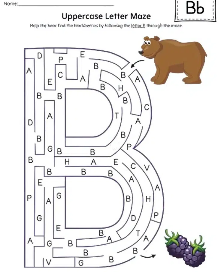 letter-B-maze