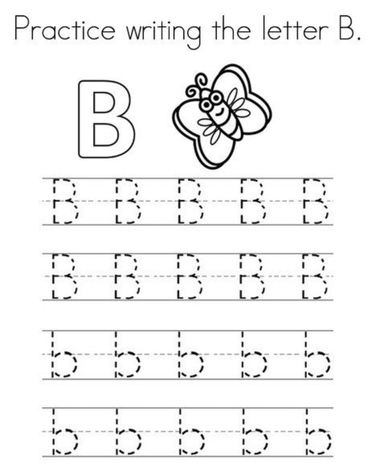 letter-b-tracing-sheet