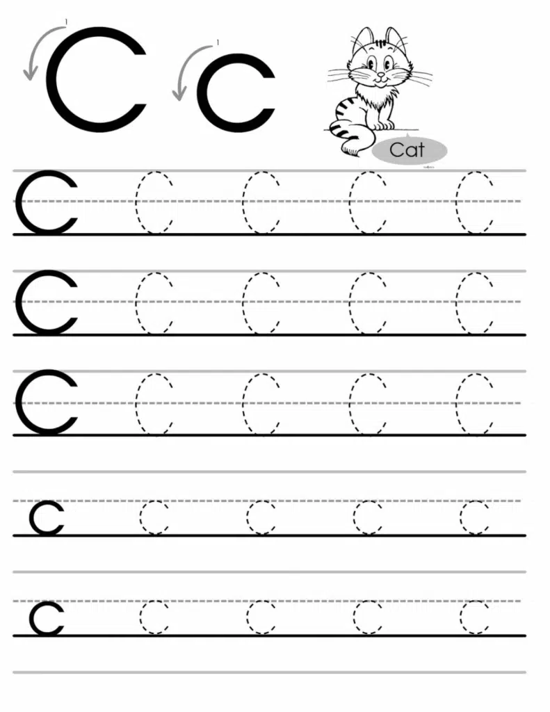 letter-c-tracing-worksheet