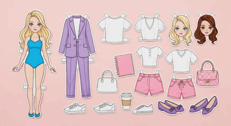 printable paper doll dress up