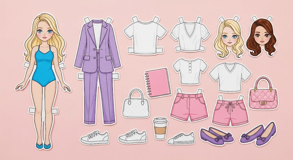 printable paper doll dress up