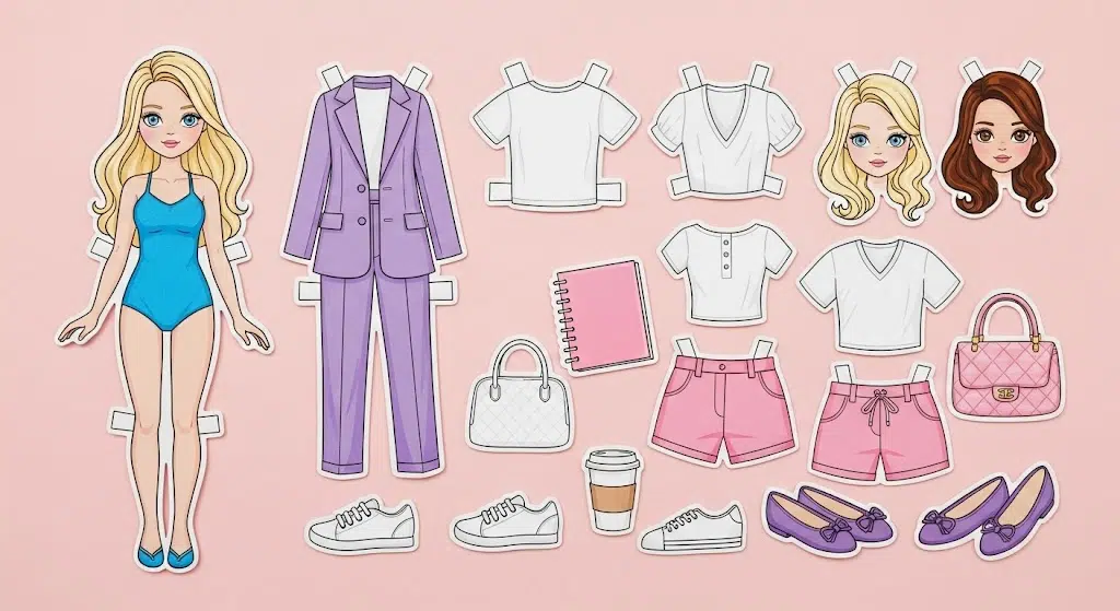 printable paper doll dress up