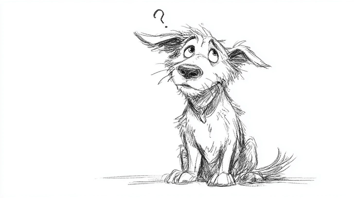 the Dog Tilting Its Head Curiously