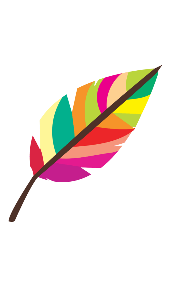 10. Rainbow Layered Feather