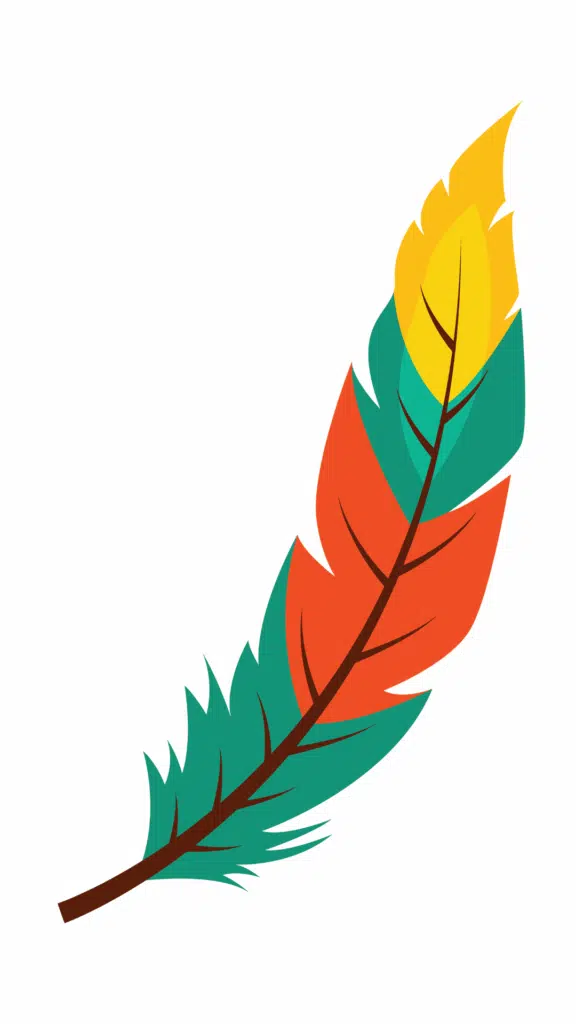 11. Colorful Gradient Feather