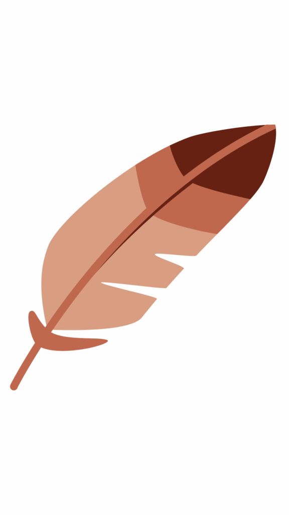 12. Earthy Toned Feather
