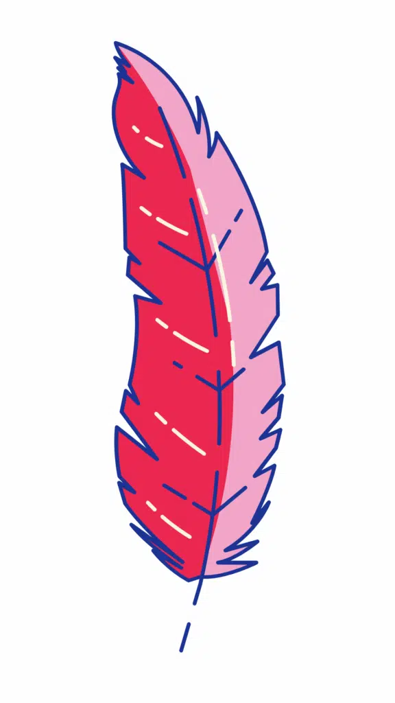 13. Dual-Tone Ruffled Feather