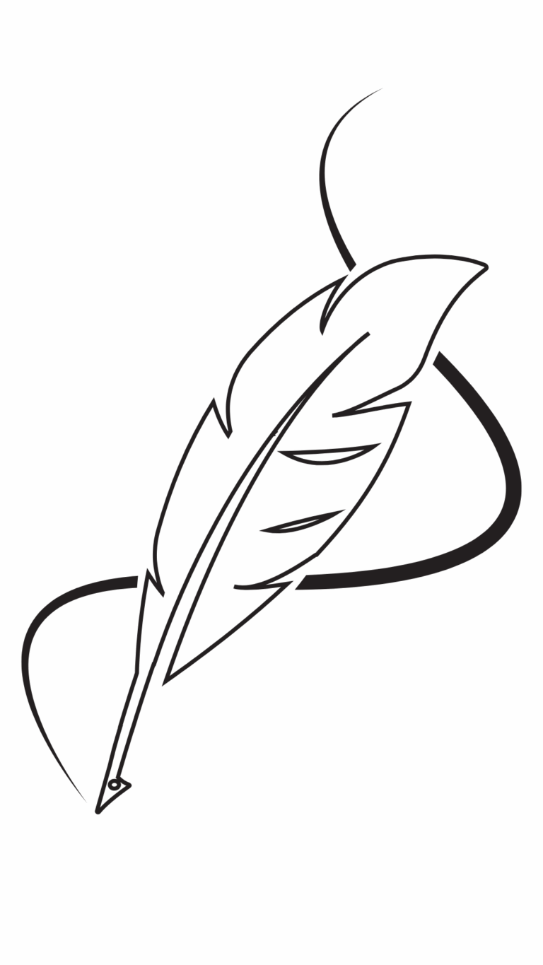 Free Printables Feather Template for Coloring and Crafts - Meredith Plays