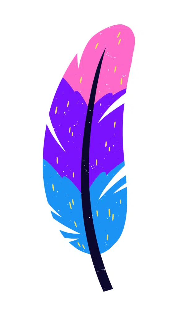 9. Pastel Speckled Feather