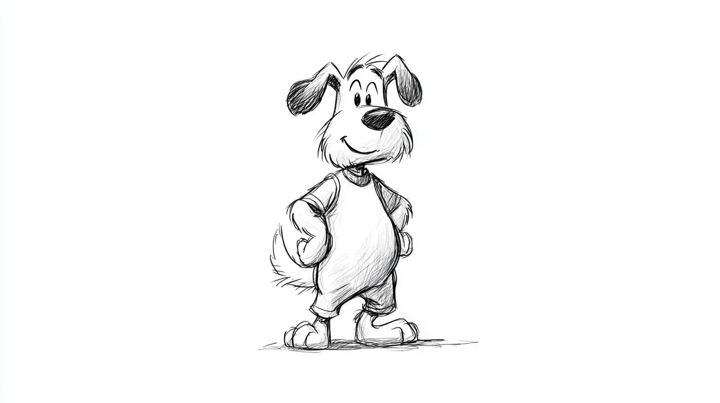 A Dog Standing Upright Like a Person